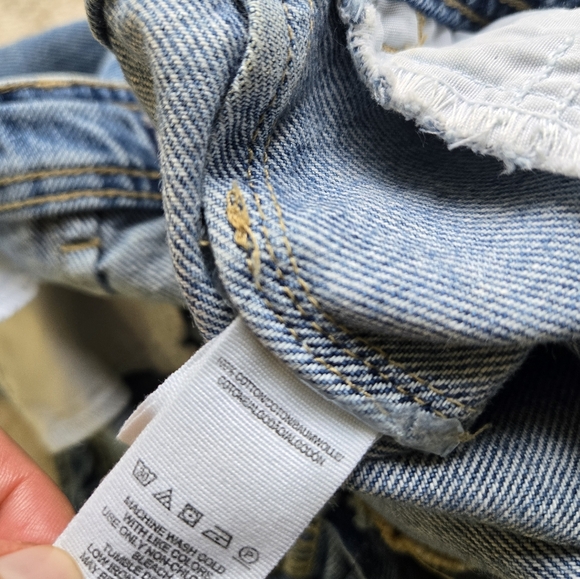 We The Free Wide Leg Jeans Free People Size 28 Denim Women's Hippie Light Blue - Picture 9 of 12